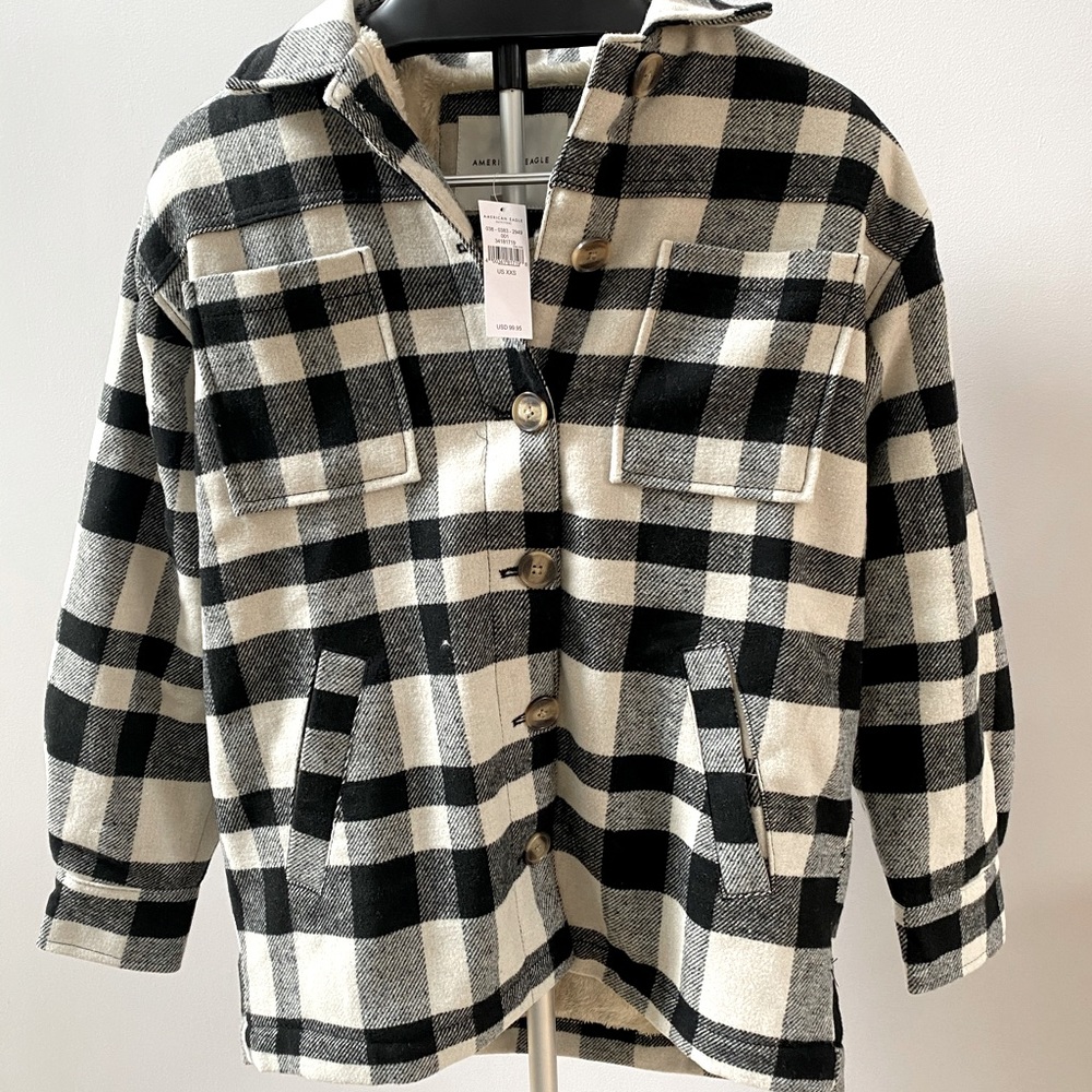 NWT American Eagle Lined Flannel Sweater